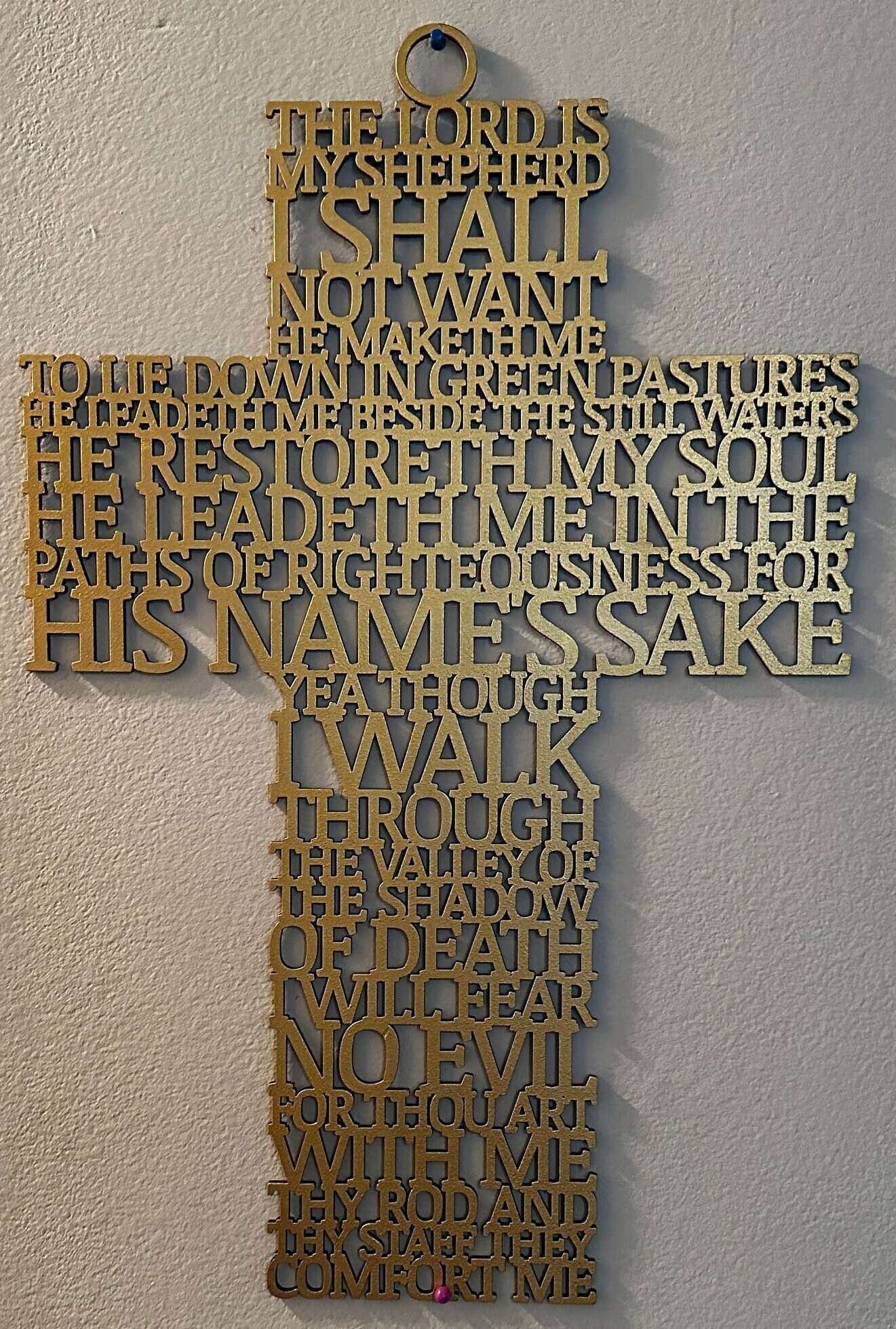 'Our Heavenly Father' Cross (Psalms 23)