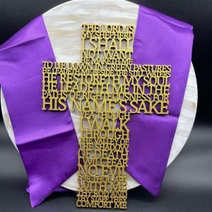 Psalms 23 Lords Prayer Wooden Cross