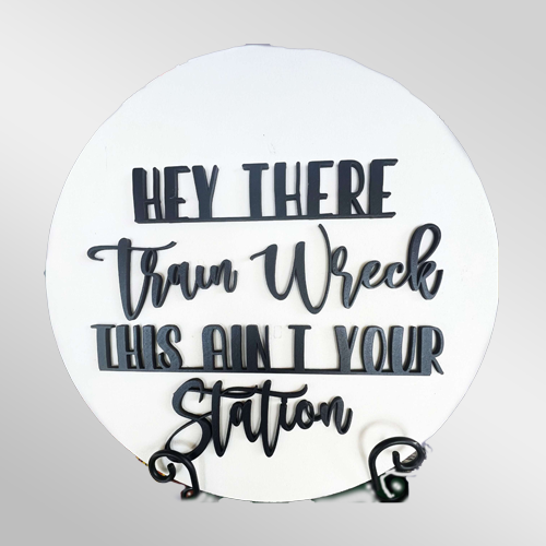 'Train Wreck' Decorative Wall Hanger