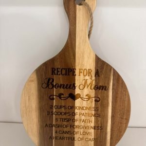 'Bonus Mom' Rounded Cutting Board