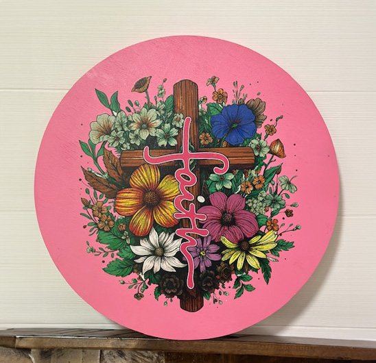 Pink Faith Wall Art