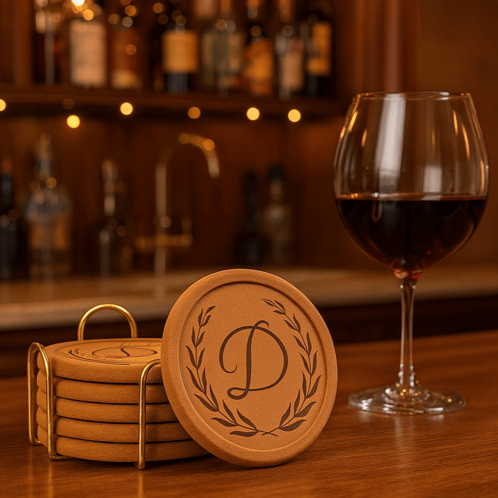 Luxury Monogrammed Cork Coasters - Image 3